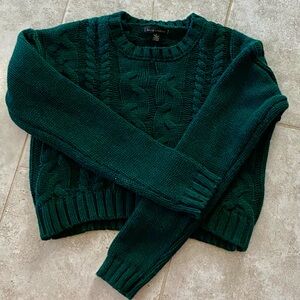 Lucca Couture Teal Green Cable Knit Sweater